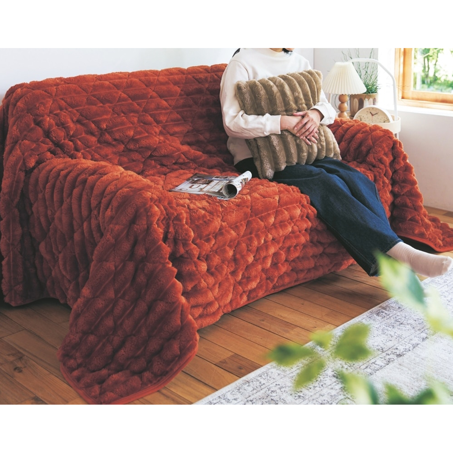 ふんわりもこもこあったかマルチカバー・ソファーカバー ふんわりもこもこあったかマルチカバー・ソファーカバー