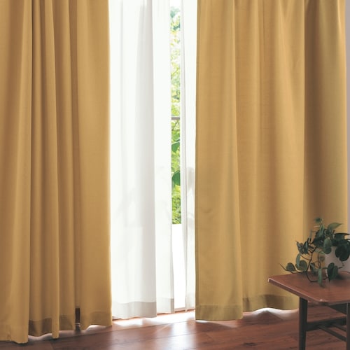 【セット】 ほどよく光を通すカーテン＆UVカット・遮熱・遮像レースカーテンセット ＜4枚組／2枚組＞