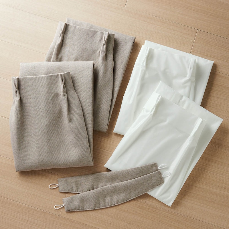 一窓分（厚地カーテン＋レースカーテン　2枚分）