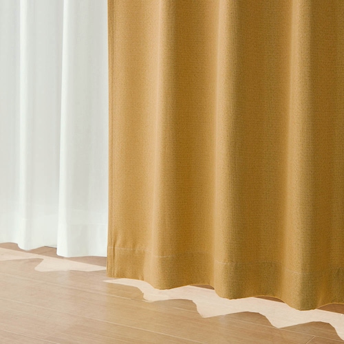 【セット】 ほどよく光を通すカーテン＆UVカット・遮熱・遮像レースカーテンセット ＜4枚組／2枚組＞