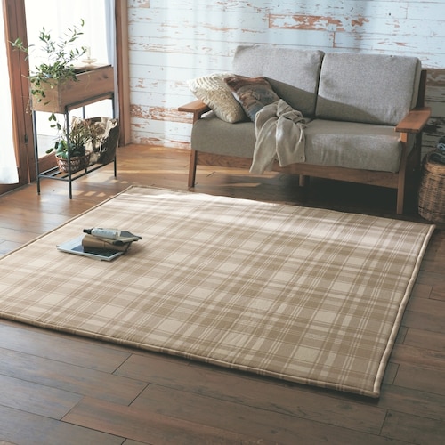 ウール混ウレタン入りラグ