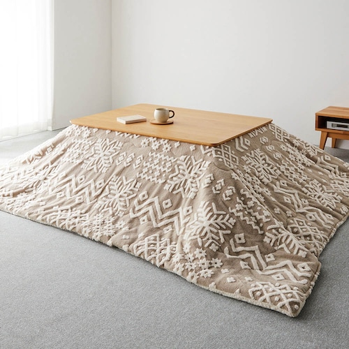 もこもこジャカード生地の撥水こたつ布団