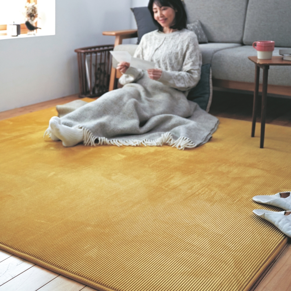 【ベルメゾン】コーデュロイ調撥水ウレタン入りラグ 【ベルメゾン】コーデュロイ調撥水ウレタン入りラグ