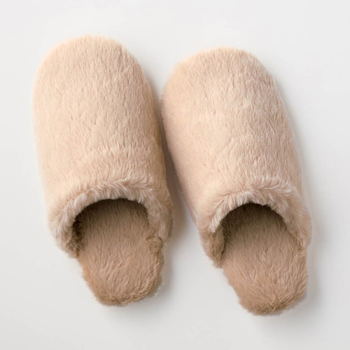 ふわふわマイクロファイバーの洗えるソフトスリッパ