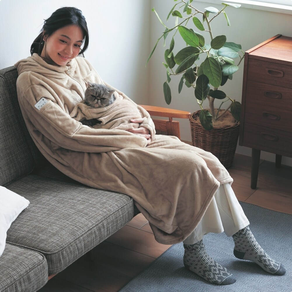 【ベルメゾン】【TVで紹介されました】 もっとペットとのんびりすることだけを考えた着る毛布