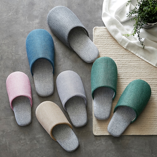 サイズ展開豊富な洗えるシンプルソフトスリッパ