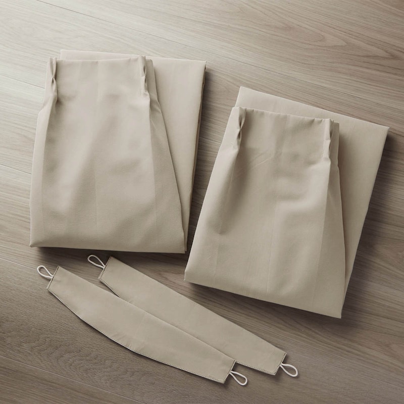 セット内容　※幅約200cmはカーテン1枚、タッセル1本