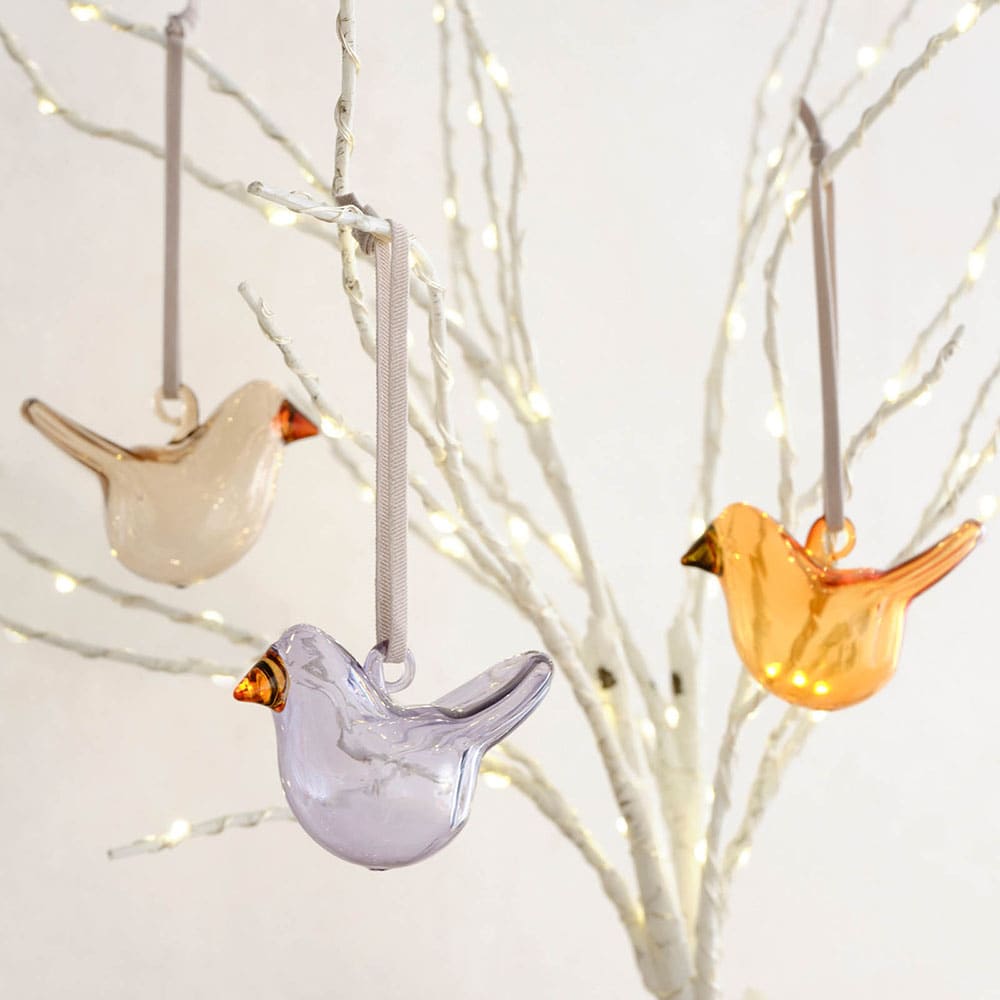 iittala / イッタラ / ガラスバードオブジェ 3個セット 【クリスマス