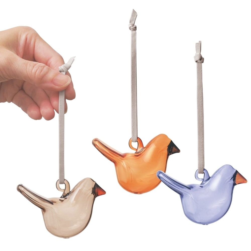 iittala / イッタラ / ガラスバードオブジェ 3個セット 【クリスマス