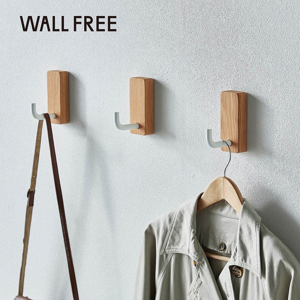 【BELLE MAISON DAYS】【価格見直し】 ピンで簡単設置 どこでも壁付け収納フック「WALL FREE」 【耐荷重5kg】