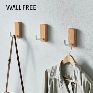 【BELLE MAISON DAYS】【価格見直し】 ピンで簡単設置 どこでも壁付け収納フック「WALL FREE」 【耐荷重5kg】