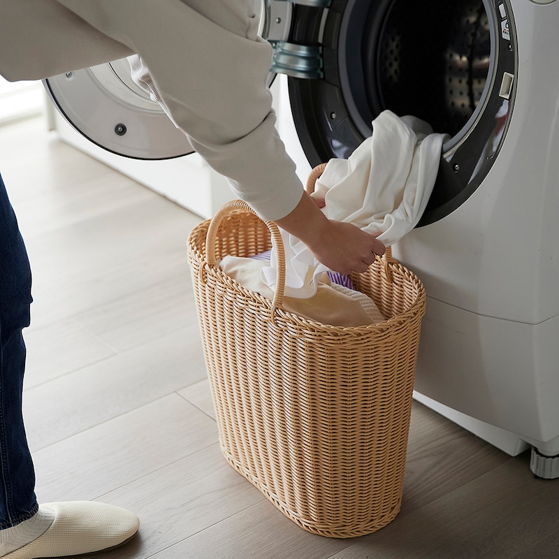 通気性が良く湿気がこもりにくい、ランドリーバスケットに最適