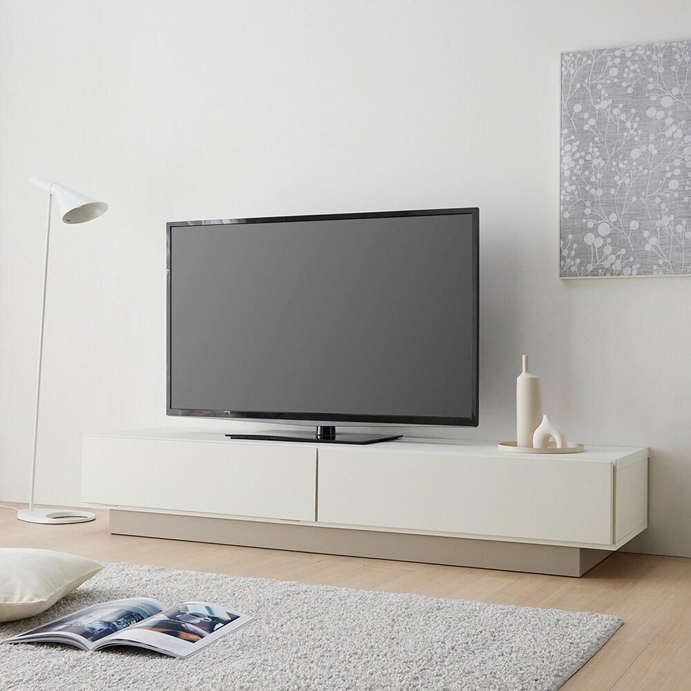 【ベルメゾン】空間をやさしく彩るツートンのシンプルテレビ台 [日本製]