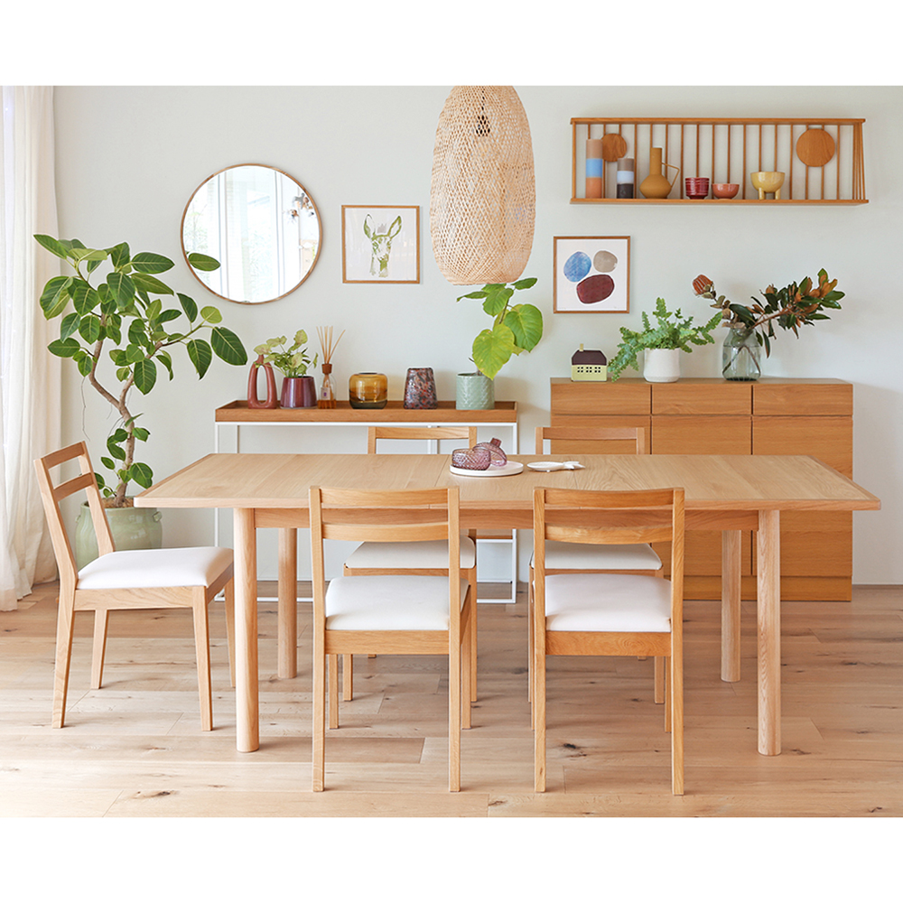 【高野木工/TAKANO MOKKOU】オーク材のエクステンションダイニングテーブル