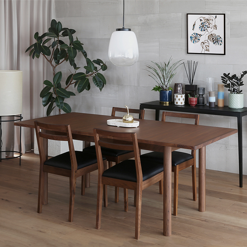 【高野木工/TAKANO MOKKOU】ウォルナット材のエクステンションダイニングテーブル