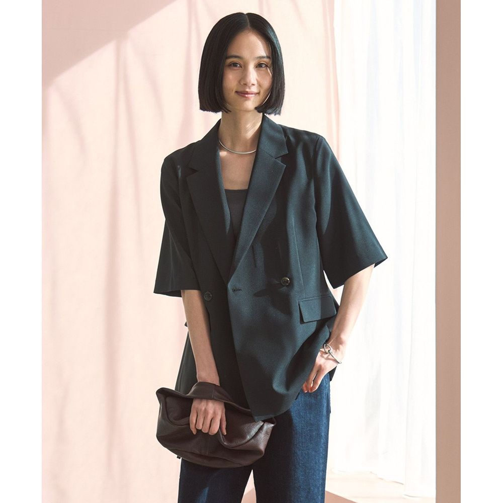 【オンワード樫山】【UNFILO/アンフィーロ】 TENNEN TOUCHハーフスリーブジャケット