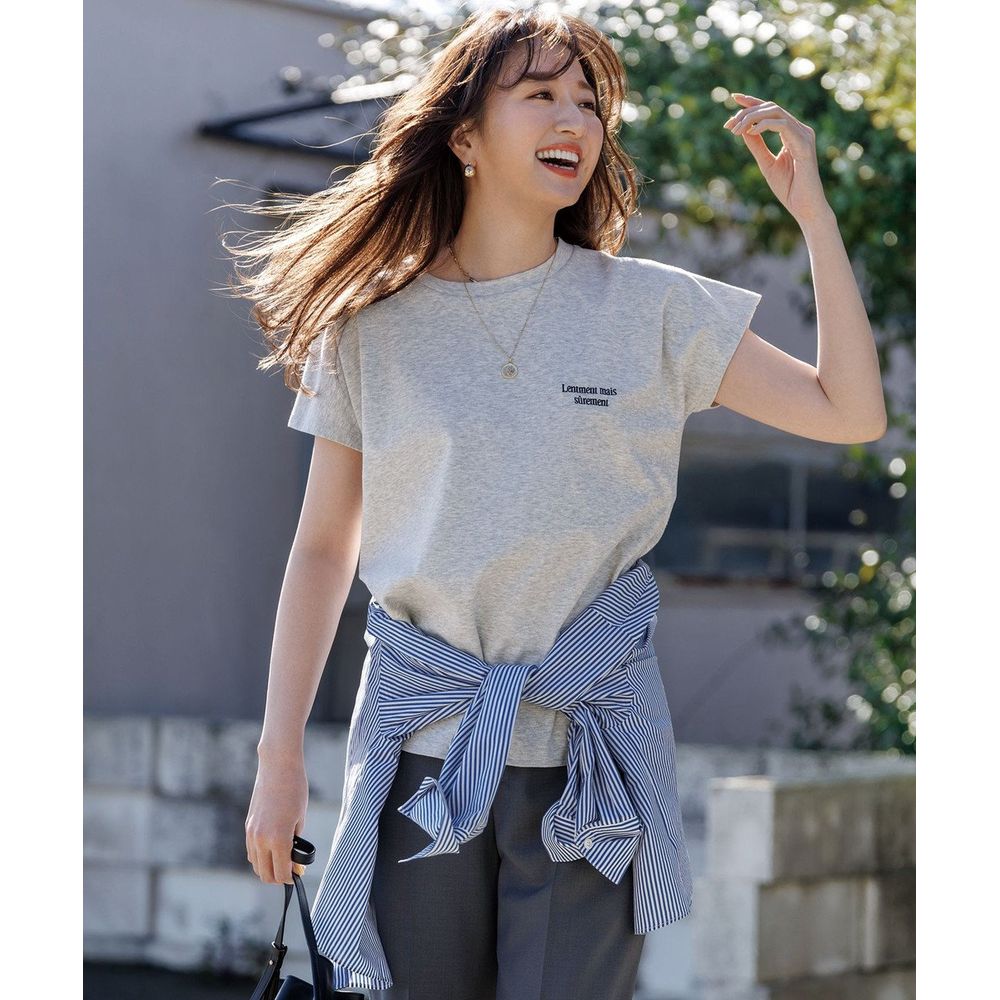 【オンワード樫山】【UNFILO/アンフィーロ】 BEAUTY FORM-TコットンロゴフレンチT