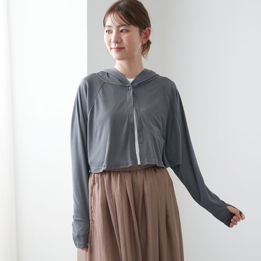 【ベルメゾン】接触冷感フード付きボレロ【UVケア】 【ベルメゾン】接触冷感フード付きボレロ【UVケア】