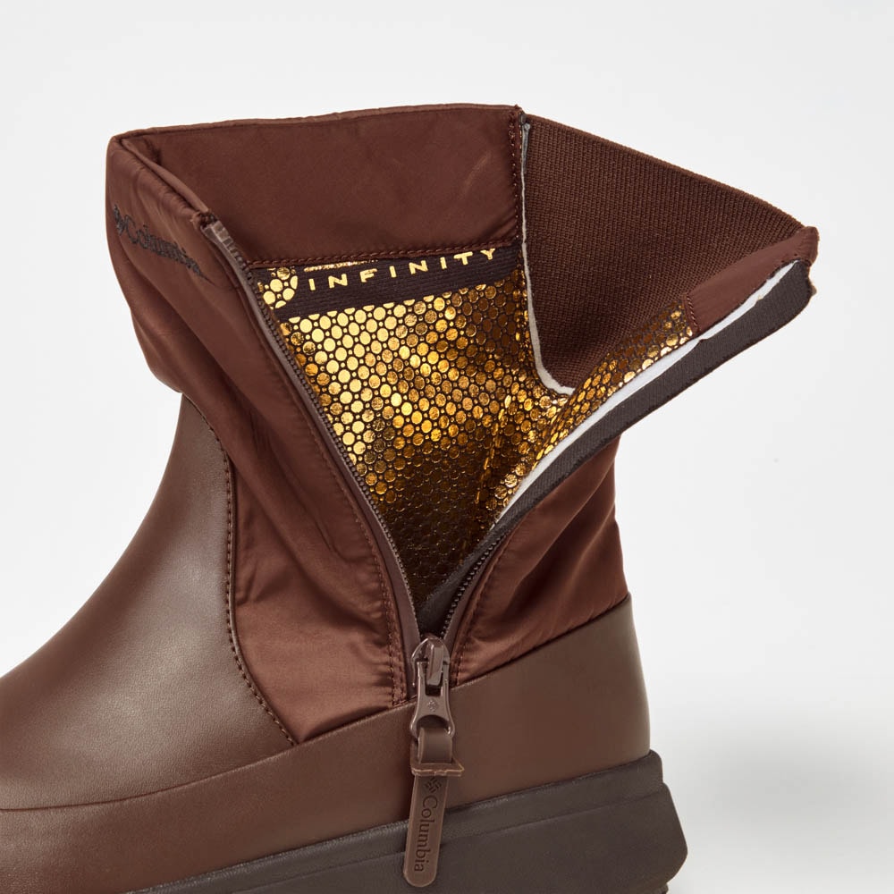 Columbia ブラウン ジッパーブーツ サップランドスリー ディーヴァ サイドジップブーツ(コロンビア