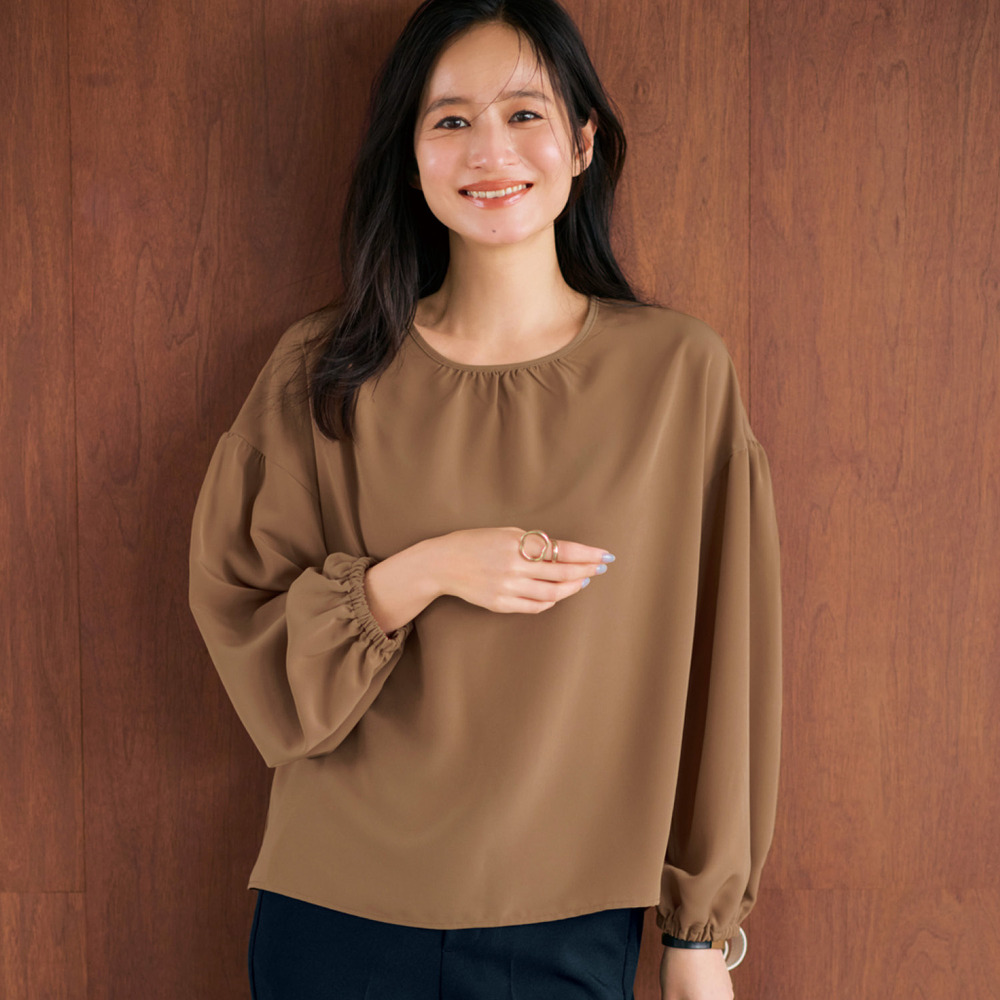 【スタイルノート/StyleNote】汗ジミが目立ちにくい秋色ブラウス【撥水】