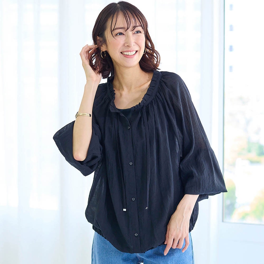 ディムモアール Dimmoire おめかし2wayブラウス ブラック Lサイズ ディムモアール Dimmoire おめかし2wayブラウス ブラック L