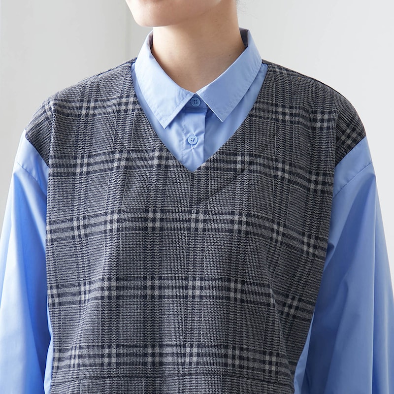 1枚で旬なスタイルに仕上がる重ね着風デザイン