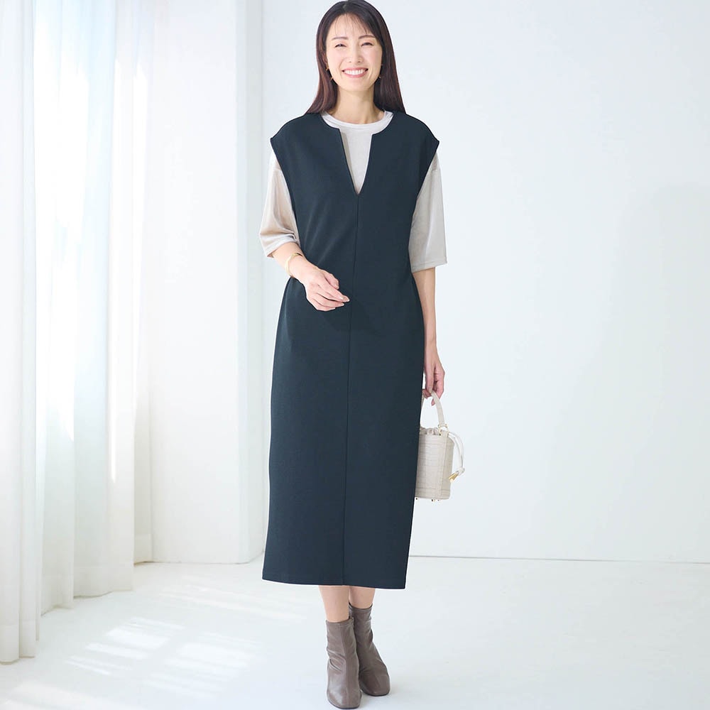 モデル身長173cm／M　※写真は撮影用のため身丈+6.5cmになります。