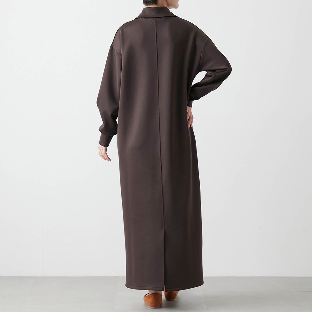 COMME des GARCONS ダークブラウン ベルベット ラップワンピース COMME des GARCONS