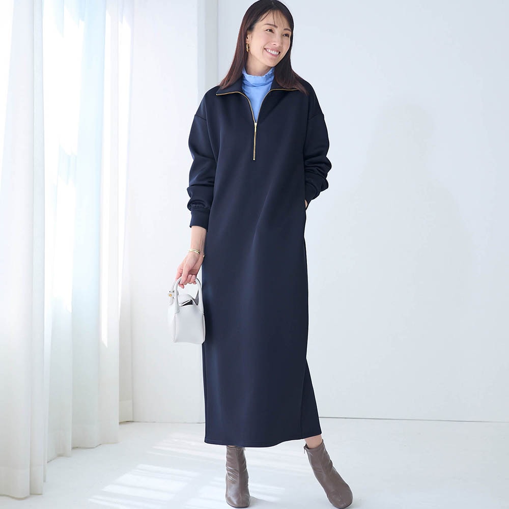 ハーフジップワンピース(スタイルノート/StyleNote)｜通販のベルメゾン