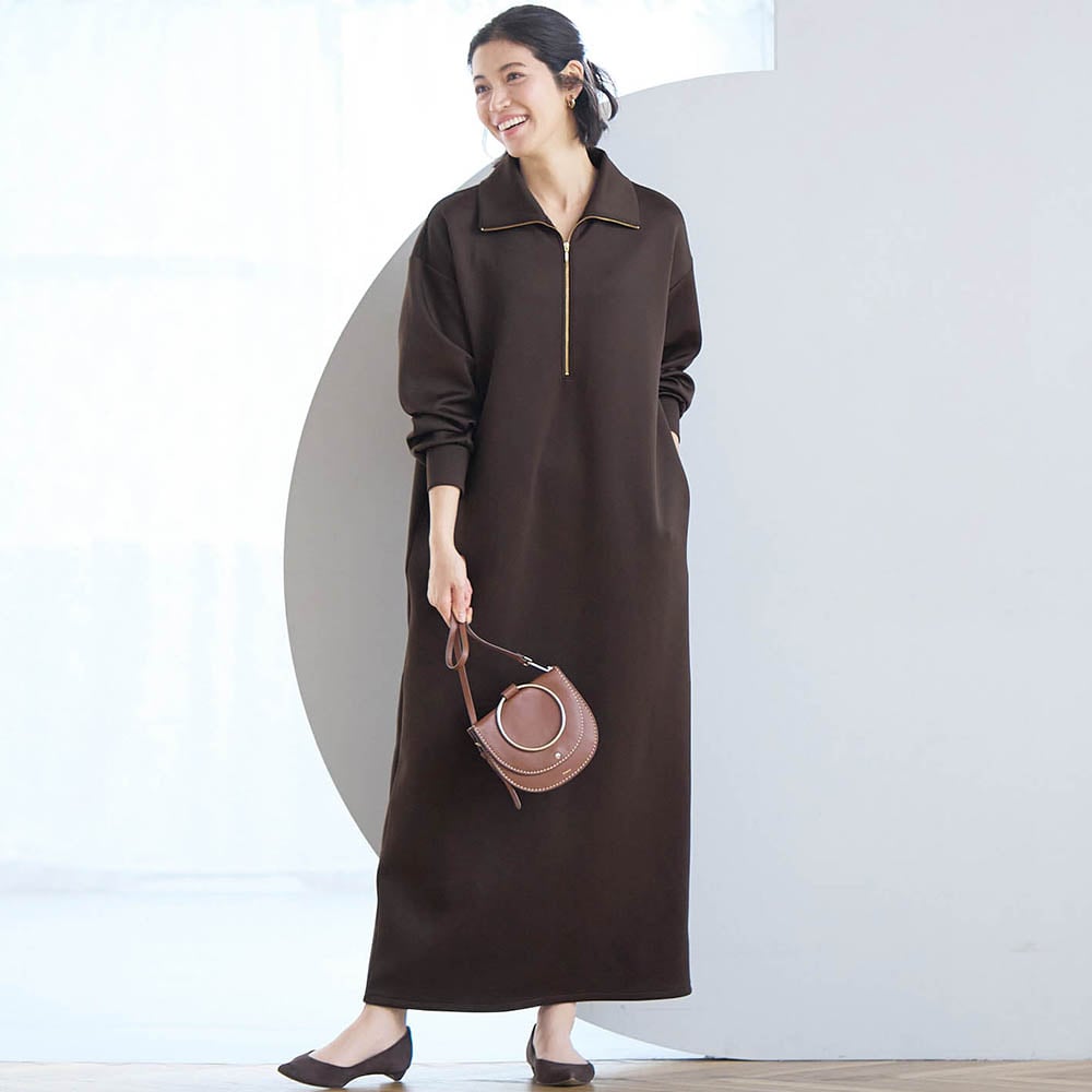 ハーフジップワンピース(スタイルノート/StyleNote)｜通販のベルメゾン