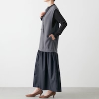 モデル身長168cm／M　※写真は撮影用のため身丈+8cmになります。