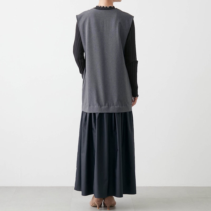 モデル身長168cm／M　※写真は撮影用のため身丈+8cmになります。