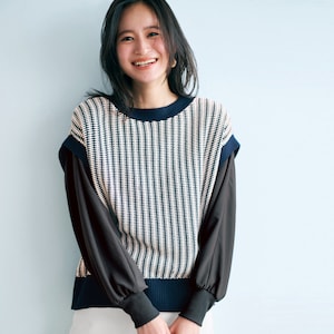 【スタイルノート/StyleNote】前後2WAY編地変化ベスト