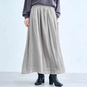 【スタイルノート/StyleNote】ツヤめきスカート(丈が選べる) 【TV newsおかえり で着用されました】