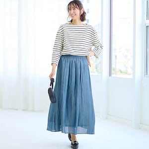 モデル身長169cm／M・総丈85cm　※写真は撮影用のため総丈+6cmになります。