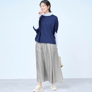 モデル身長168cm／M・総丈85cm　※写真は撮影用のため総丈+6cmになります。