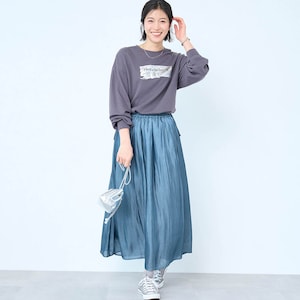 モデル身長168cm／M・総丈85cm　※写真は撮影用のため総丈+6cmになります。