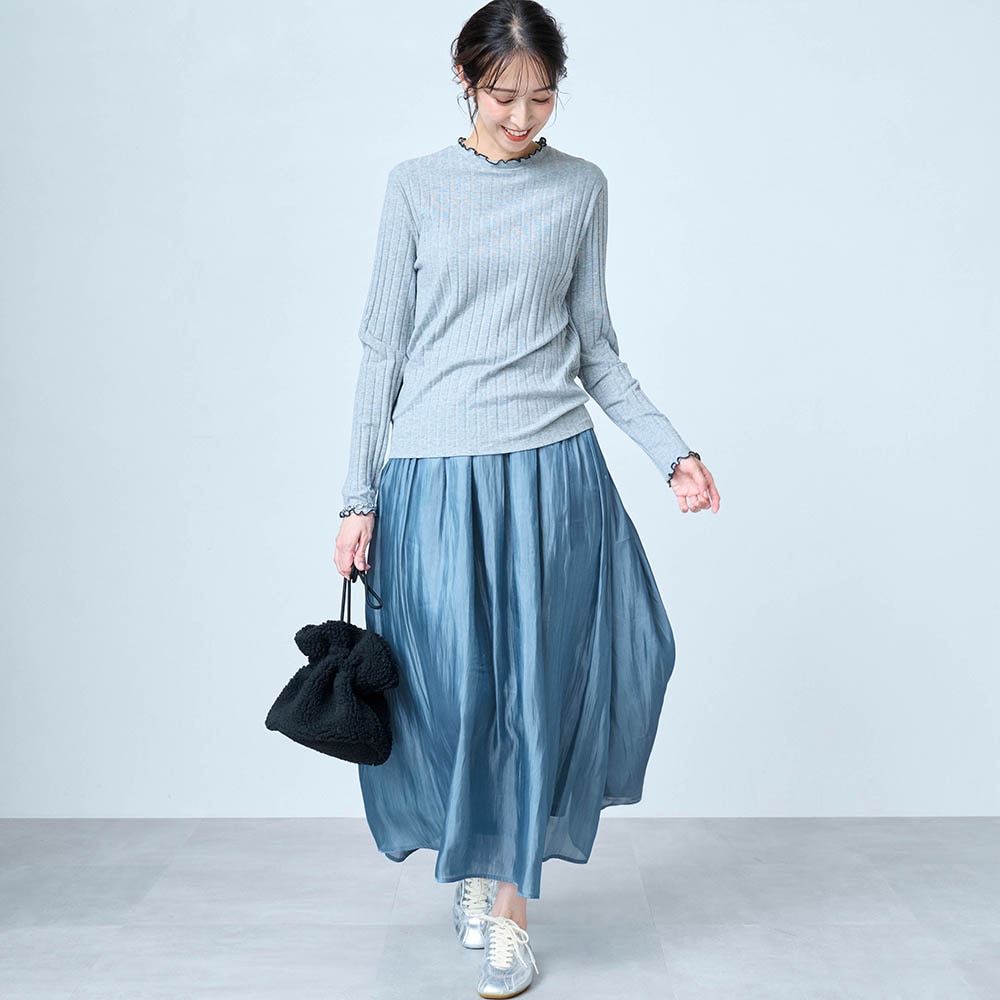 ツヤめきスカート(丈が選べる) 【TV newsおかえり で着用されました