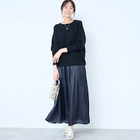 モデル身長169cm／M・総丈85cm　※写真は撮影用のため総丈+6cmになります。