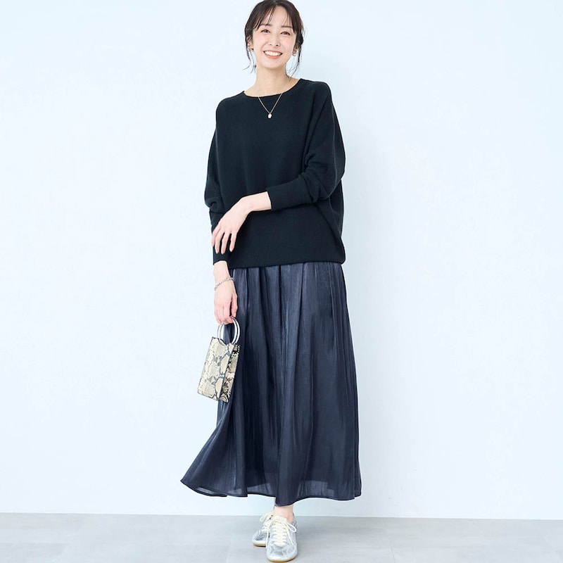 モデル身長169cm／M・総丈85cm　※写真は撮影用のため総丈+6cmになります。