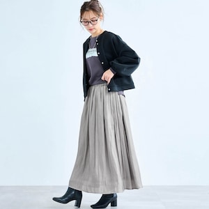 モデル身長168cm／M・総丈85cm　※写真は撮影用のため総丈+6cmになります。