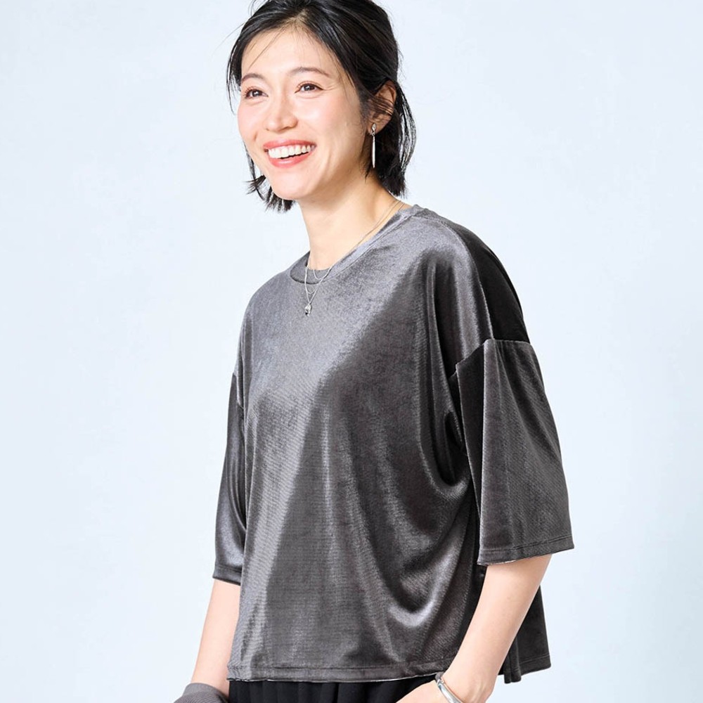 オトナスリーブシアーベロアTシャツ(スタイルノート/StyleNote)