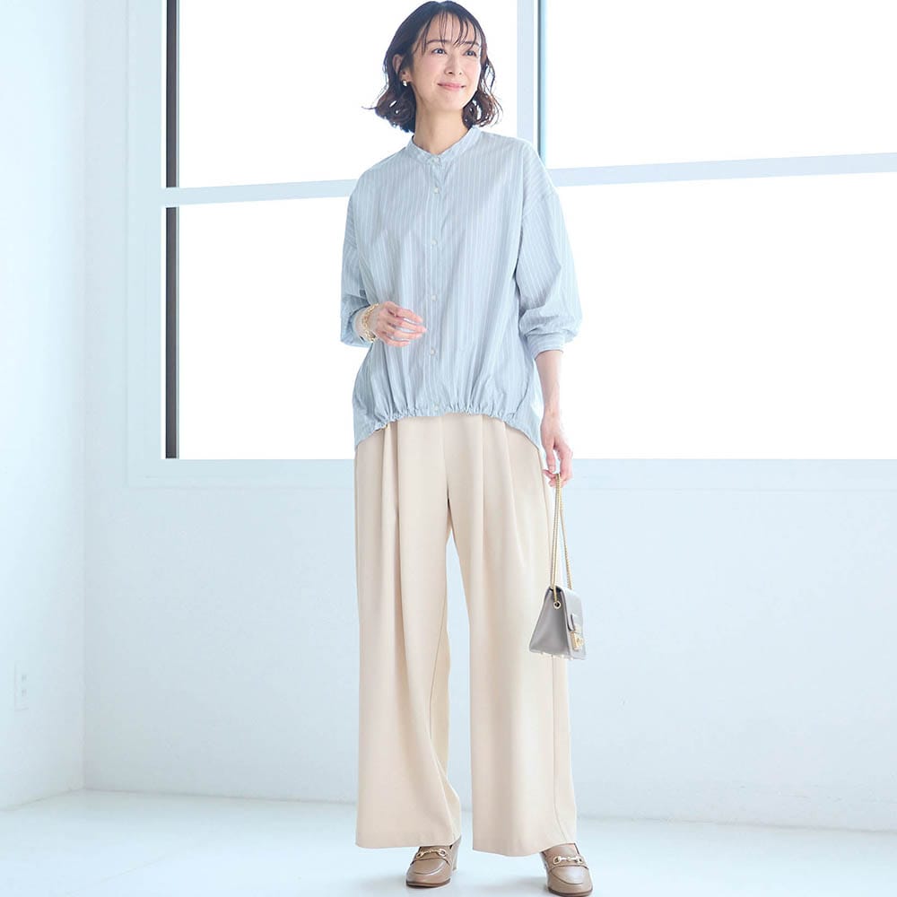 モデル身長169cm／M　※写真は撮影用のため股下+6cmになります。