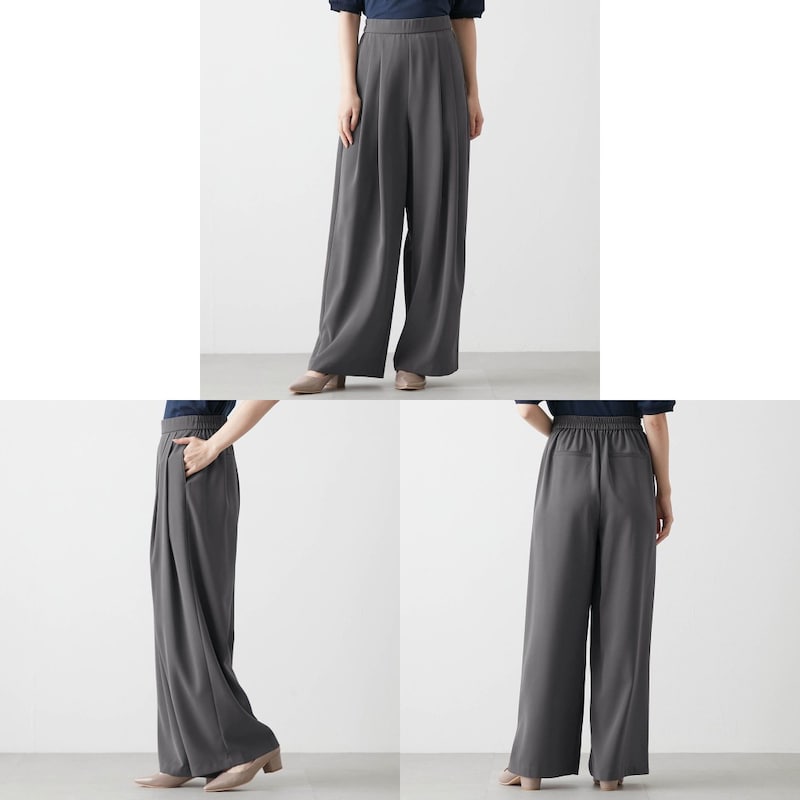 モデル身長168cm／M ※写真は撮影用のため股下+6cmになります。