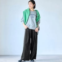 モデル身長168cm／M ※写真は撮影用のため股下+6cmになります。ブラック着用
