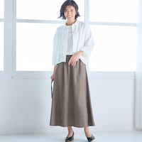 モデル身長168cm／M　※写真は撮影用のため総丈+6cmになります。