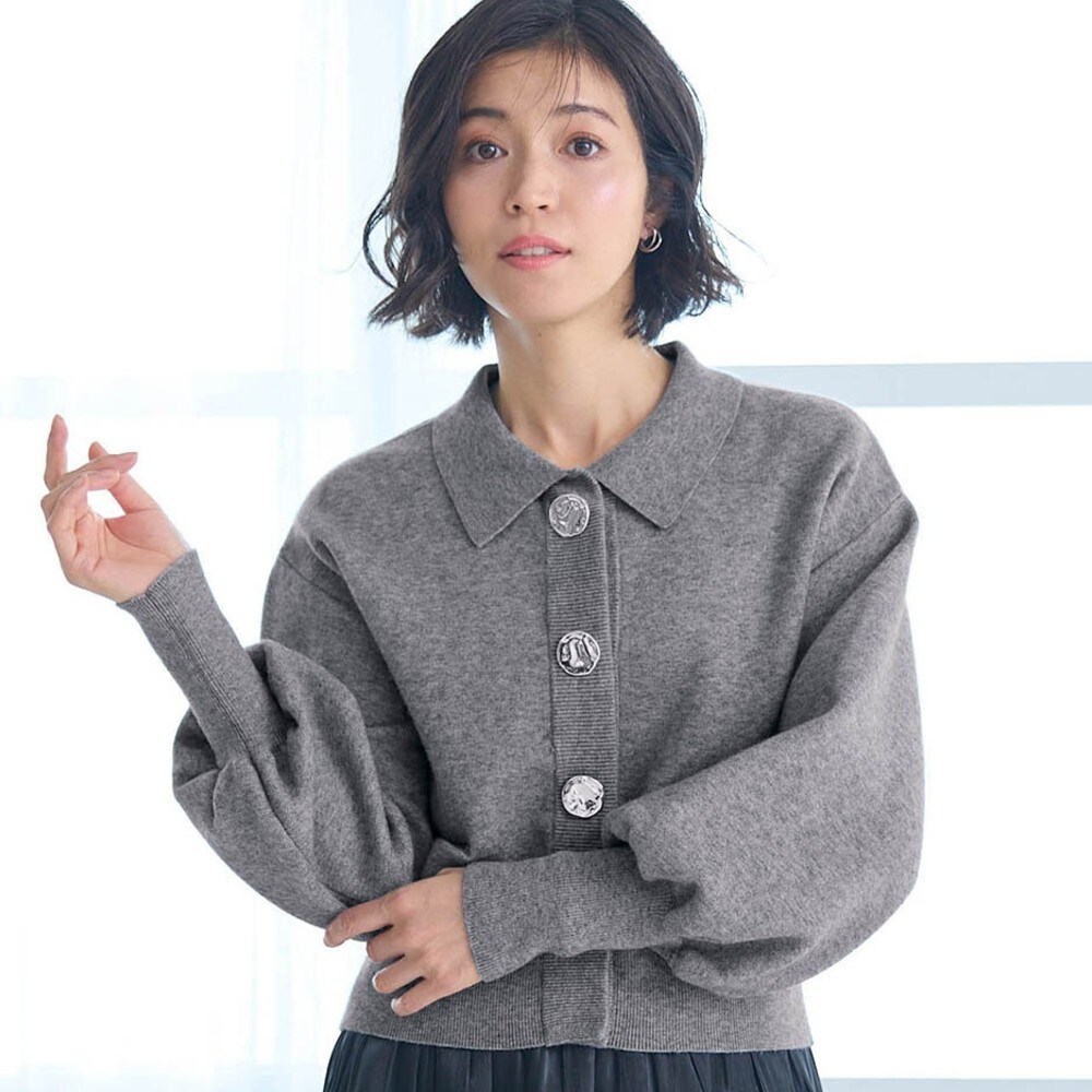 【スタイルノート/StyleNote】デザインボタン使いニットカーディガン