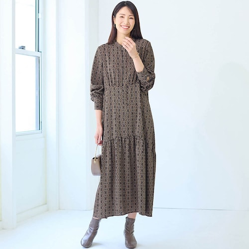 プリントワンピース 【TV newsおかえり で着用されました】