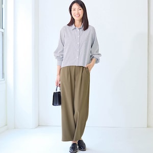 モデル身長173cm／M　※写真は撮影用のため股下+８cmになります。