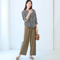 モデル身長173cm／M　※写真は撮影用のため股下+８cmになります。
